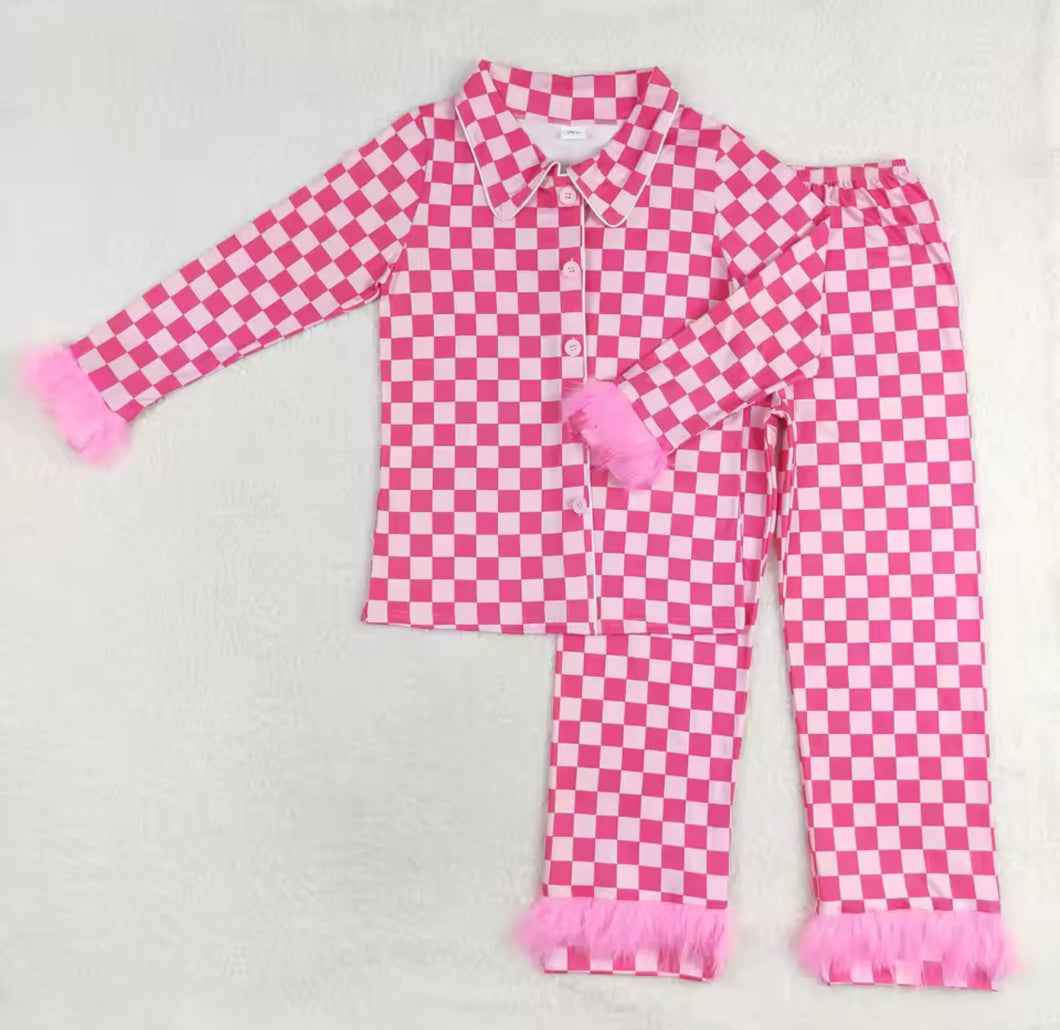 Womens Checkered Pjs